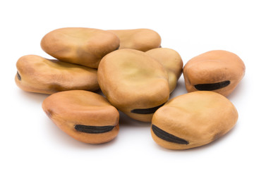 Phaseolus vulgaris beans isolated on white background.