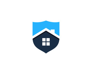 Fototapeta na wymiar House Shield Icon Logo Design Element