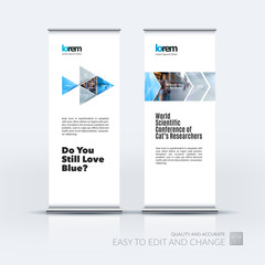 Abstract business vector set of modern roll Up Banner stand desi