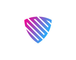 Abstract Shield Icon Logo Design Element