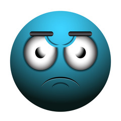Fototapeta premium Isolated angry emote