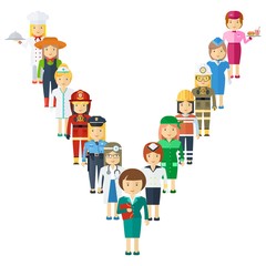 set viva of woman professions