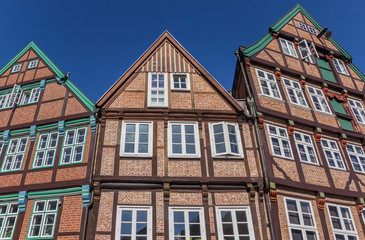 Fototapeta na wymiar Half timbered houses in the historical city center of Stade