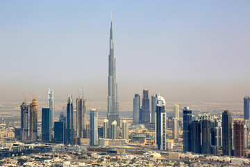 Dubai Burj Khalifa Downtown Luchtfoto Luchtfoto