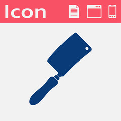 kitchen icon of meat cleaver knife