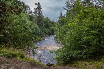 Findhorn river flowing through Highlands