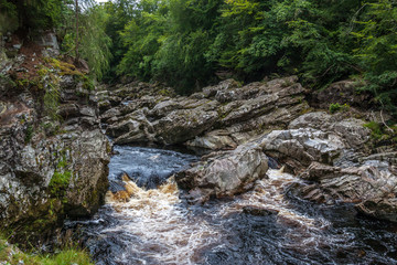 Findhorn river flowing through Highlands