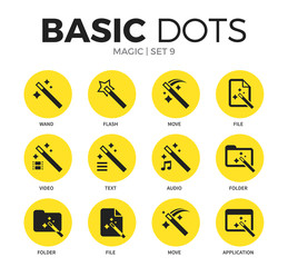 Magic flat icons vector set