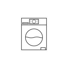 washing machine icon vector, laundry solid logo illustration, pi