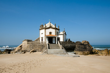 Fototapeta na wymiar Lord of the Rock Chapel (Capela do Senhor da Pedra) - Portugal