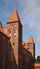 Fototapeta na wymiar Castle of Teutonic Order - residence of Bishopric of Pomesania and Cathedral of St John Evangelist in Kwidzyn. Poland
