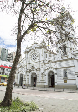 Ibague, Tolima / Colombia - November 05, 2016. Cathedral Primada de Ibague. A church in the shape of four ships, with large walls of treaded walls