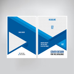 Cover design, for brochure, booklet, leaflet. Graphic template for posting photos and text, cover design of annual report. Template for business presentation, cover folder vector background