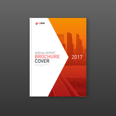 Company brochure cover design layout.