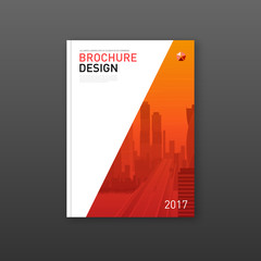 Company brochure cover design layout.