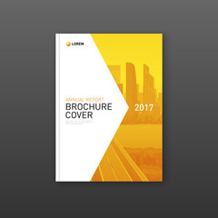 Company brochure cover design layout.