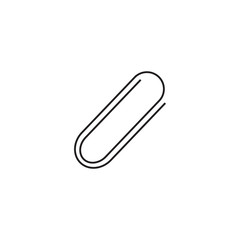 paper clip line icon, outline vector logo illustration, linear p