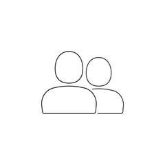 People icon vector, solid logo illustration,linear pictogram iso