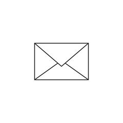 mail line icon, message outline vector logo illustration, envelo