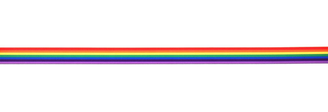 Rainbow ribbon isolated on white