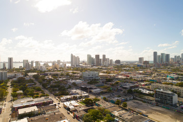 Naklejka na ściany i meble Aerial image of Wynwood Miami