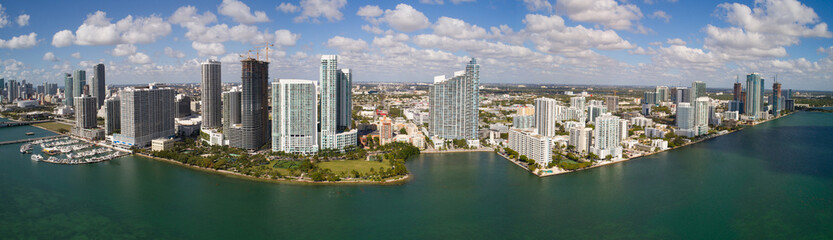 Obraz na płótnie Canvas Aerial image of Edgewater Miami