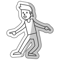 guy dance celebrate funny vector illustration eps 10