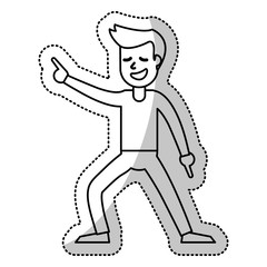 Fototapeta premium guy dance celebrate funny vector illustration eps 10
