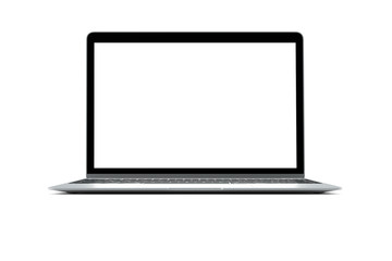 Modern computer laptop isolate with clipping mask on white background for mockup ,3D illustration