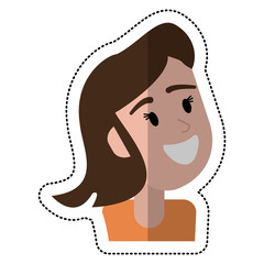 cartoon girl smile celebration vector illustration eps 10