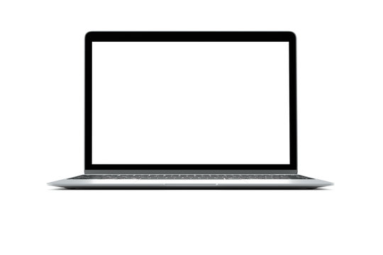 Modern computer laptop isolate with clipping mask on white background for mockup ,3D illustration