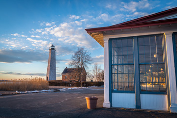 Lighthouse with building