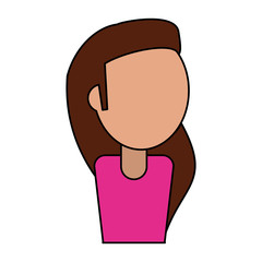 portrait female cartoon image vector illustration ep