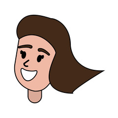 portrait female cartoon image vector illustration ep