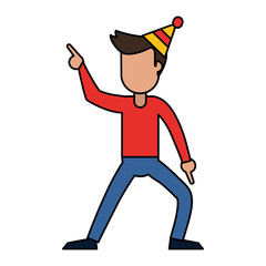 male cheerful dancing image vector illustration eps 10