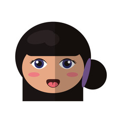 beauty face kokeshi souvenir decorative vector illustration eps 10