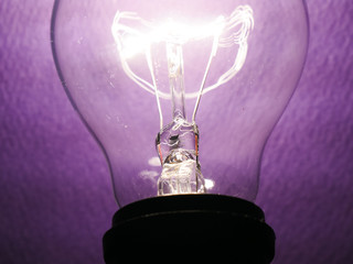 electricty concept of light bulb