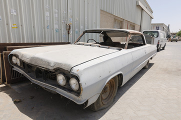 los angeles, unites states of america, 02/02/2015,1964 Chevrolet Impala car left in ruin needing restoration