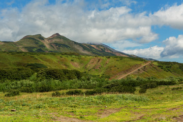 Beautiful summer view of Viluchinsky pass