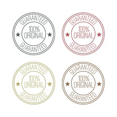 Set of Original Label Stamp. Isolated on White Background.