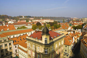 Fototapeta na wymiar Prague. Red roofs