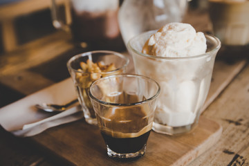 Coffee Affogato, Espresso coffee.