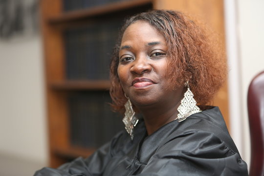 Portrait of an African American woman, a woman judge