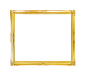Vintage photo frame isolated on white background