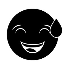 comic face emoticon isolated icon vector illustration design