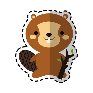 beaver icon image vector illustration design icon
