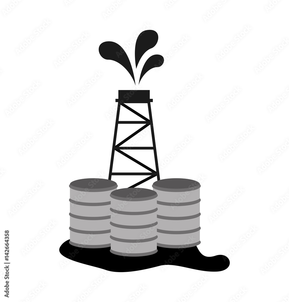 Sticker oil industry business icons vector illustration design