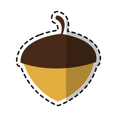 acorn nut icon image vector illustration design 