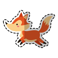 fox animal icon image vector illustration design 