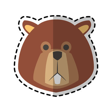 beaver icon image vector illustration design a nimal